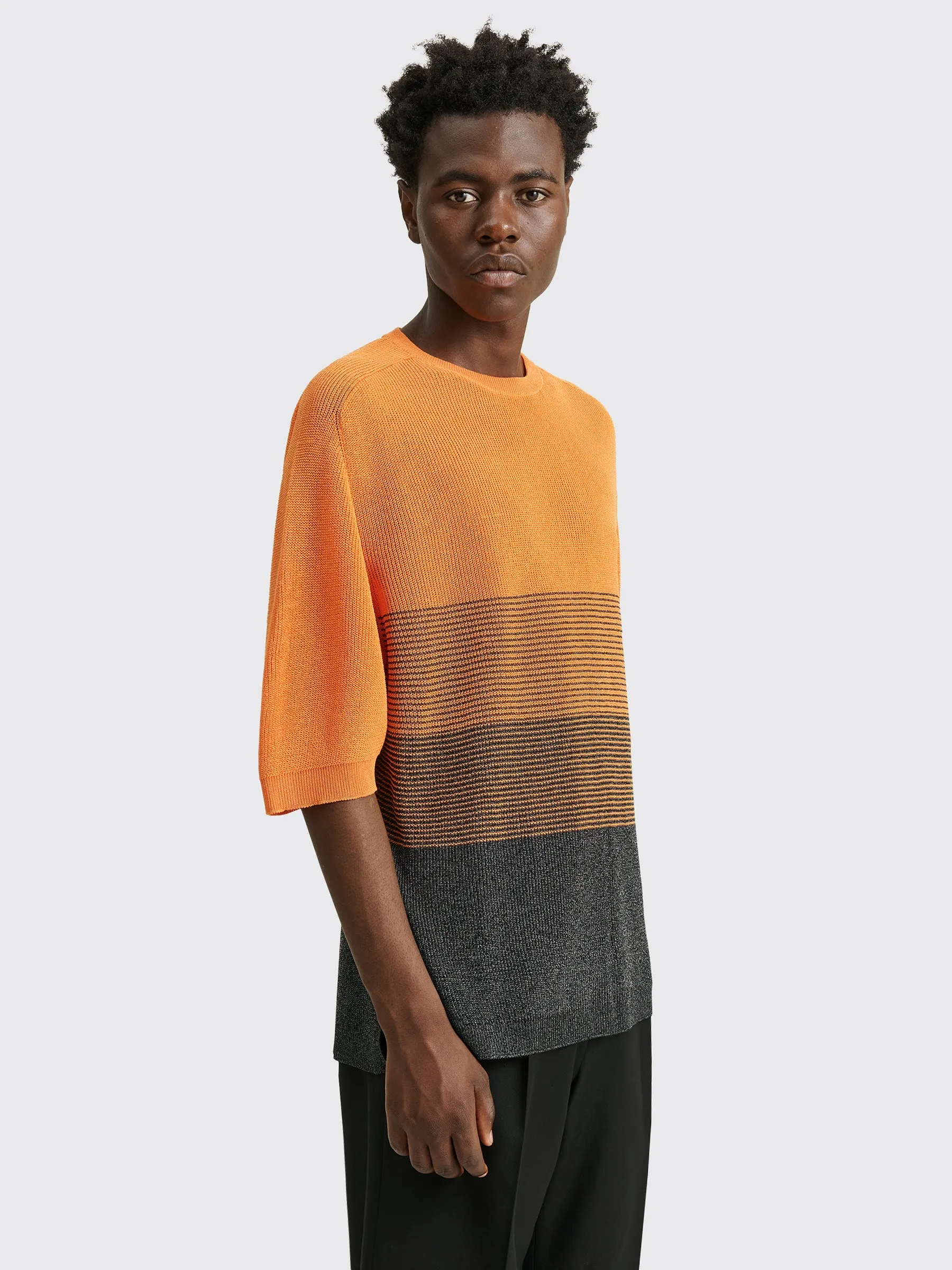 TRÈS BIEN everywear Gradient Sports Knit Orange / Black