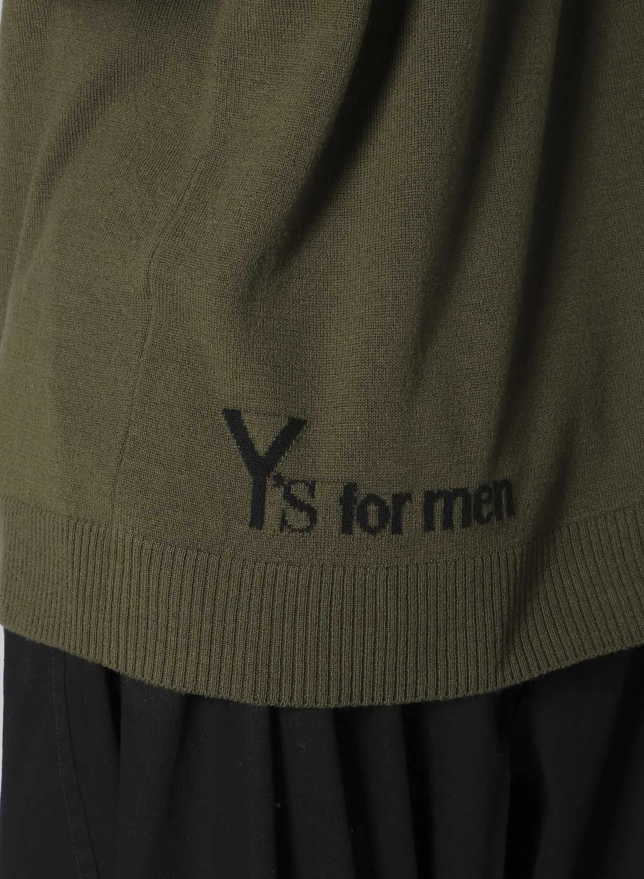 TURTLE NECK INTARSIA KNIT WITH Y's for men LOGO