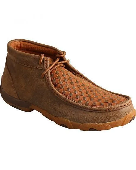 Women's Bomber/Tan Checkered Driving Mocs by Twisted X