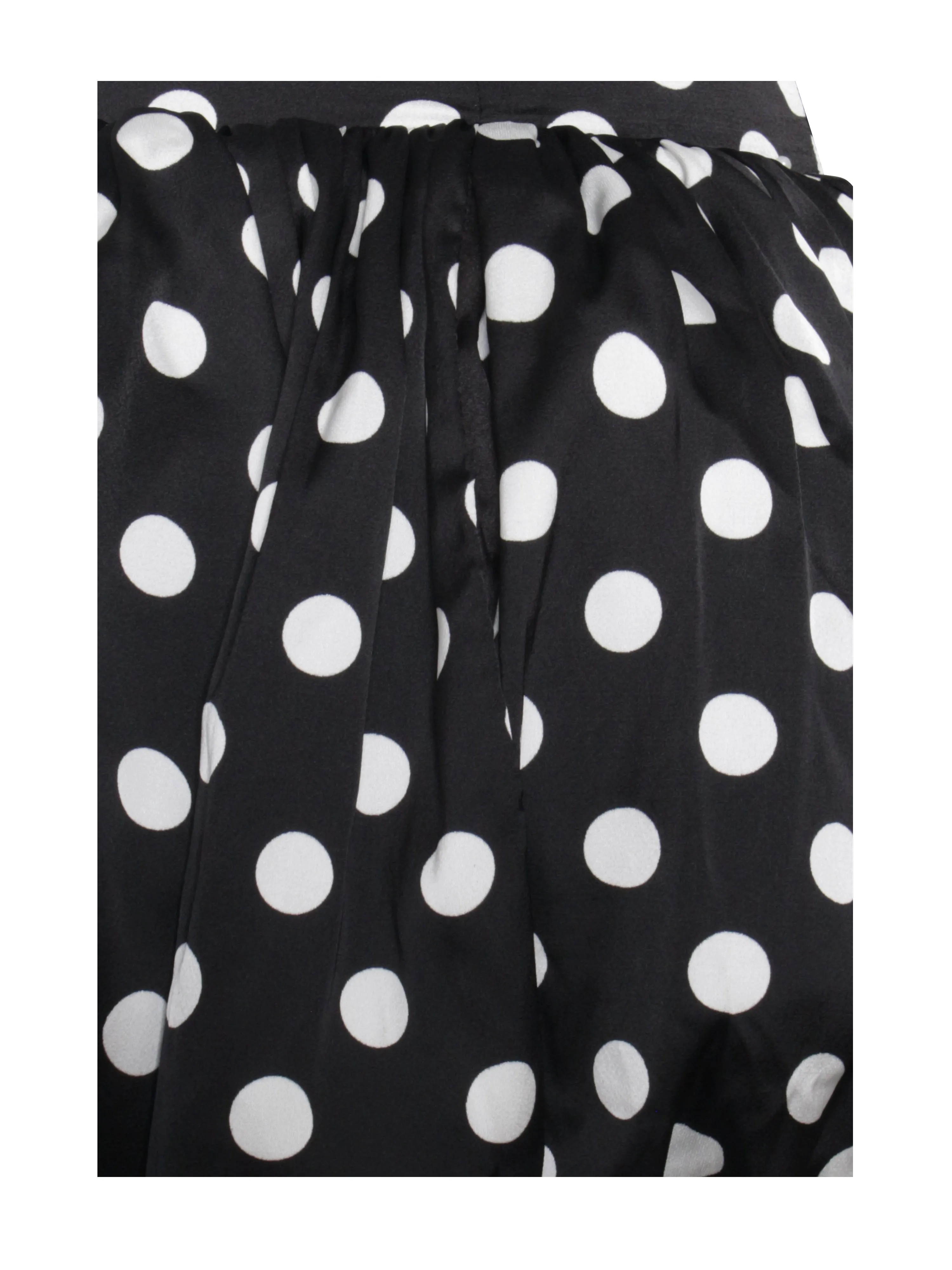 Umika Black Polka Dots Bubble Hem Mini Dress