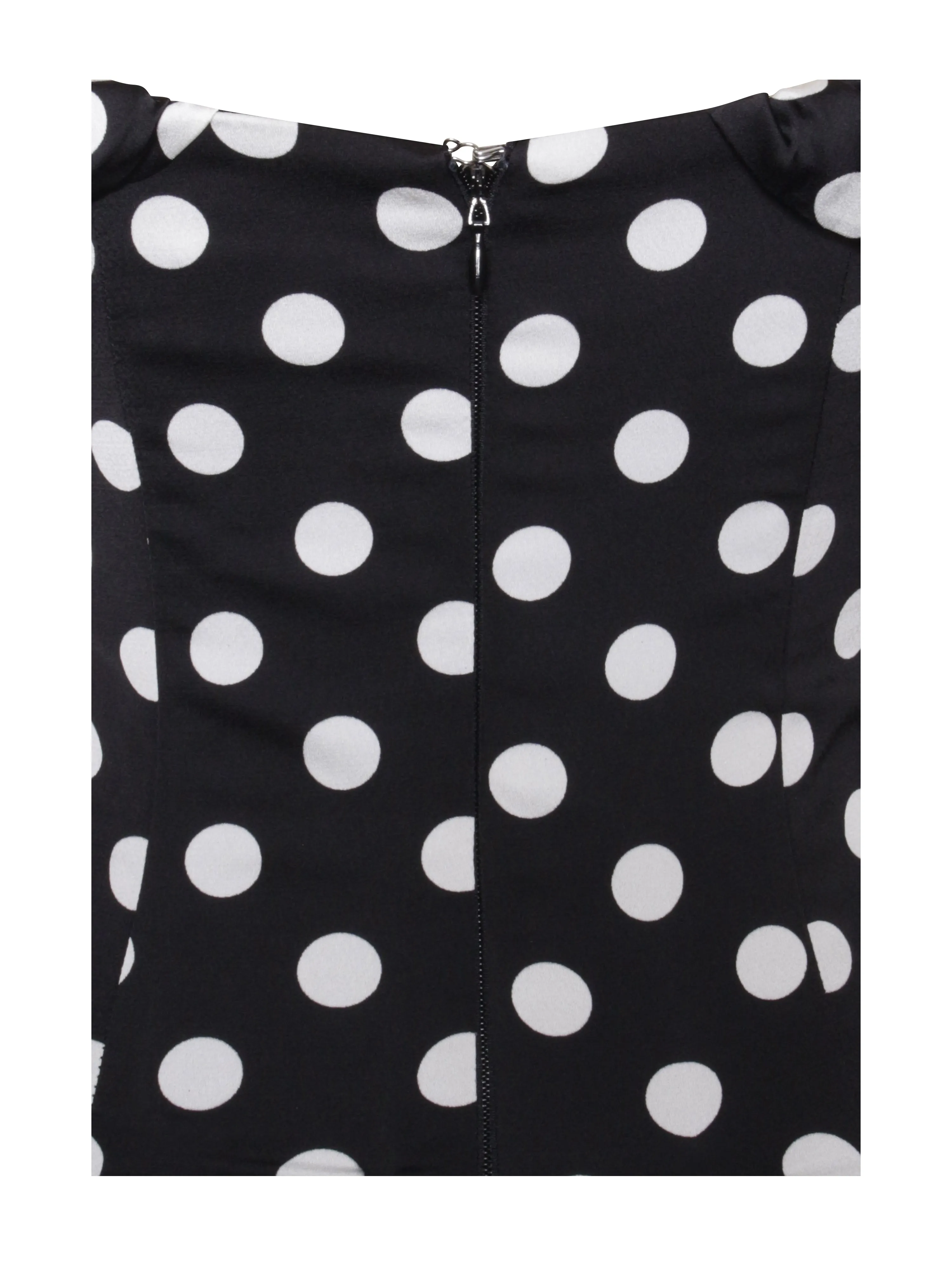 Umika Black Polka Dots Bubble Hem Mini Dress