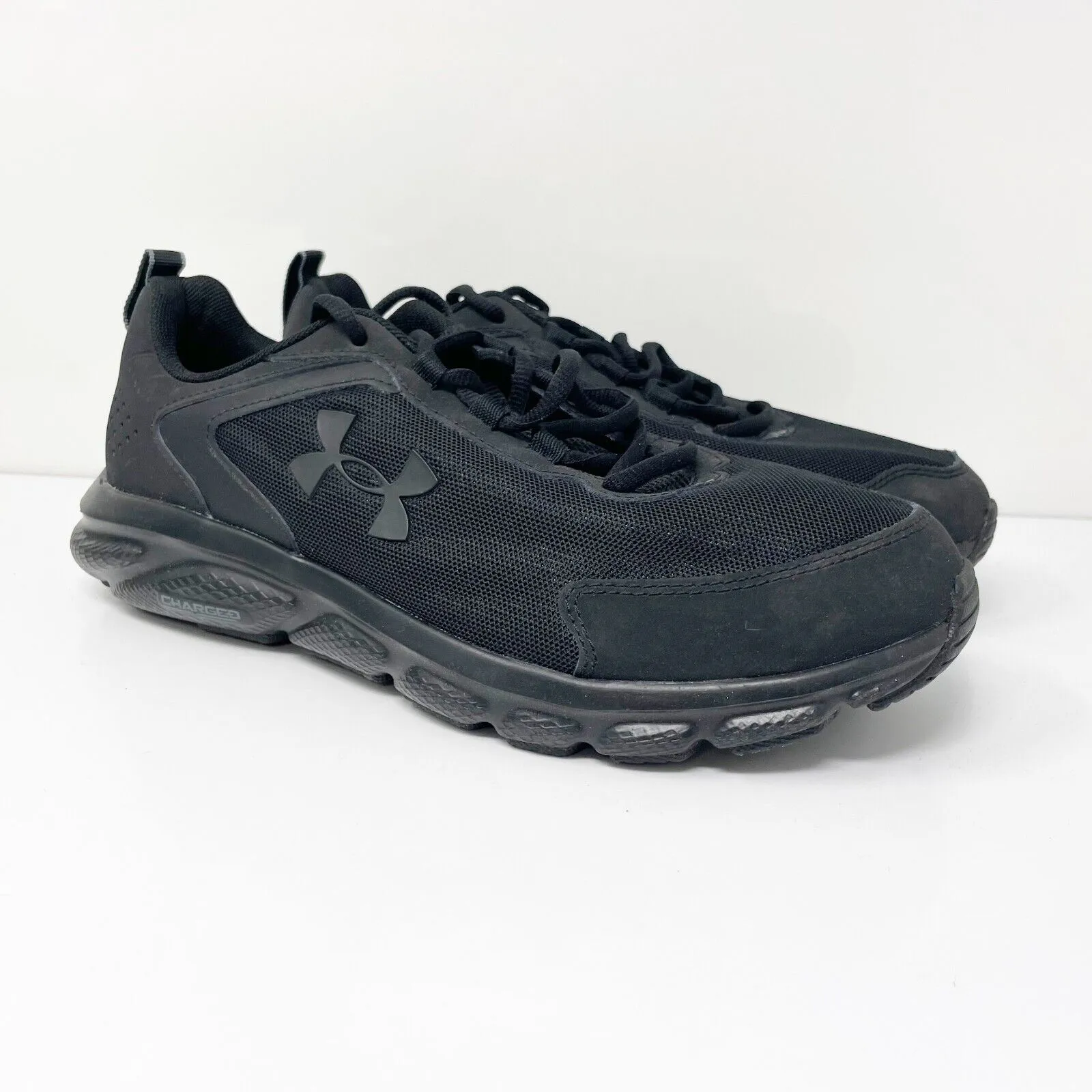 Under Armour Mens Charged Assert 9 3024857 Black Running Shoes Sneakers 9.5 4E