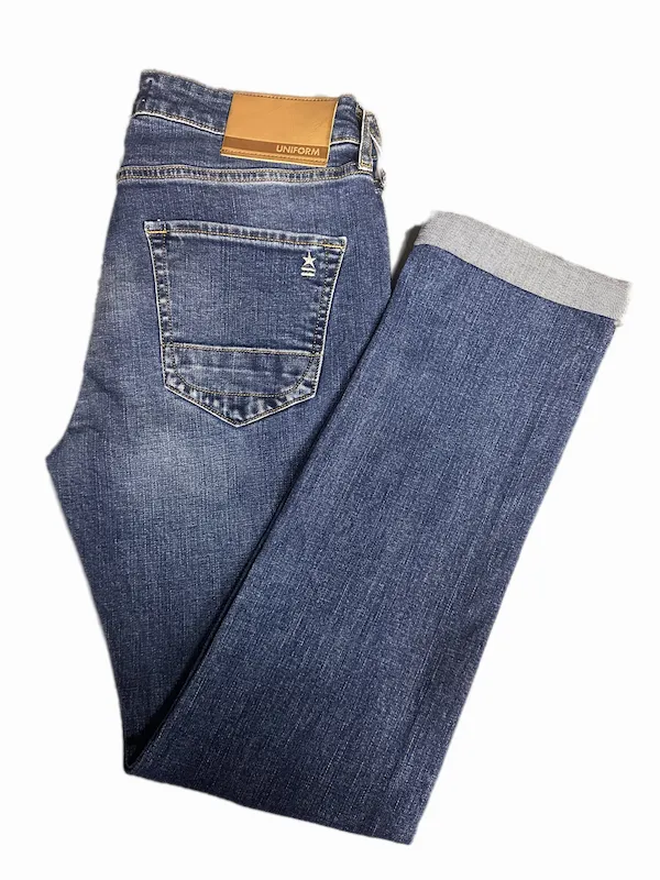 Mens Italian Slim Fit Denim Trousers