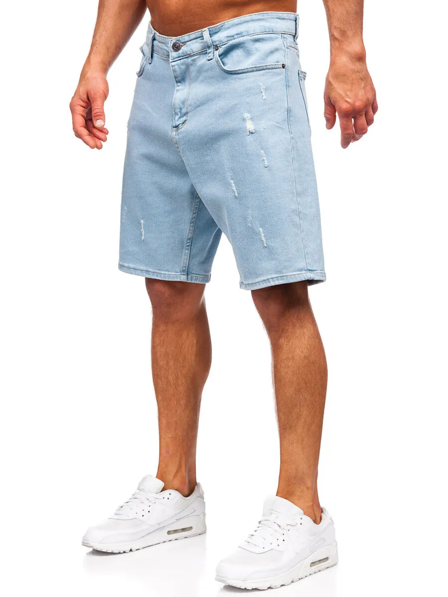 Blue Bolf Jeans Shorts for Men 0631.