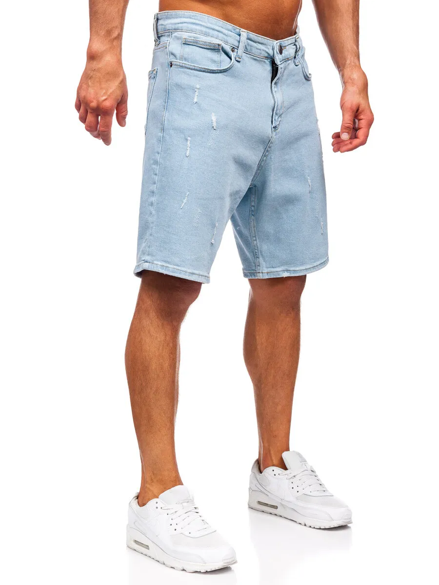 Blue Bolf Jeans Shorts for Men 0631.