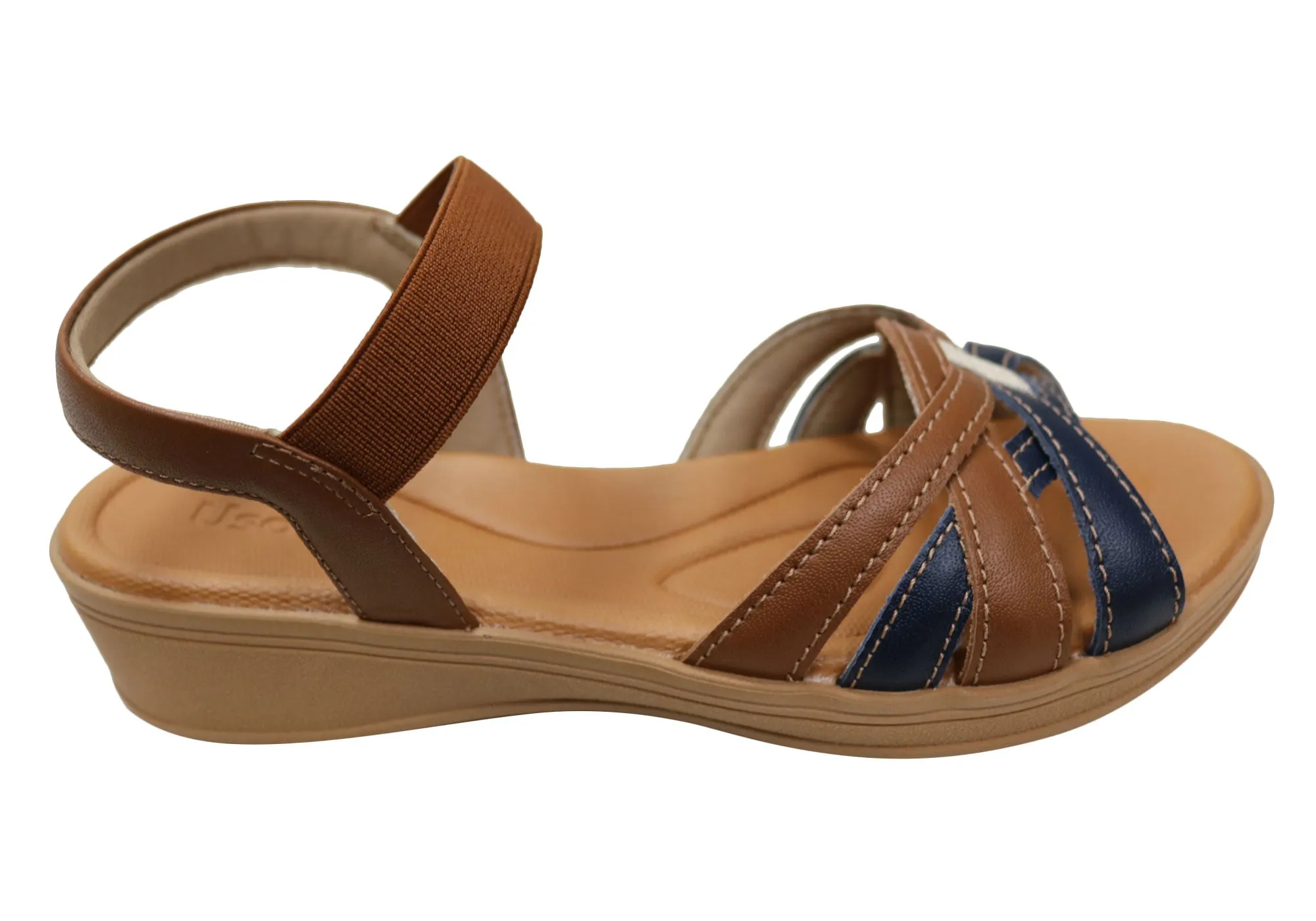 Usaflex Marjorie Womens Comfortable Leather Sandals Made In Brazil