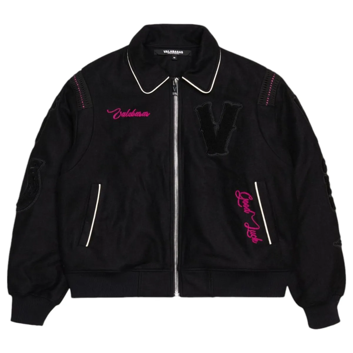 Valabasas Wild Bunch Black Letterman Jacket