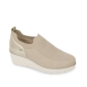 Valleverde Gold Women's Lurex Elasticized Fabric Sneakers