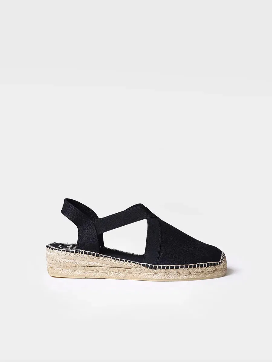 Vegan flat espadrille with straps - VERONA