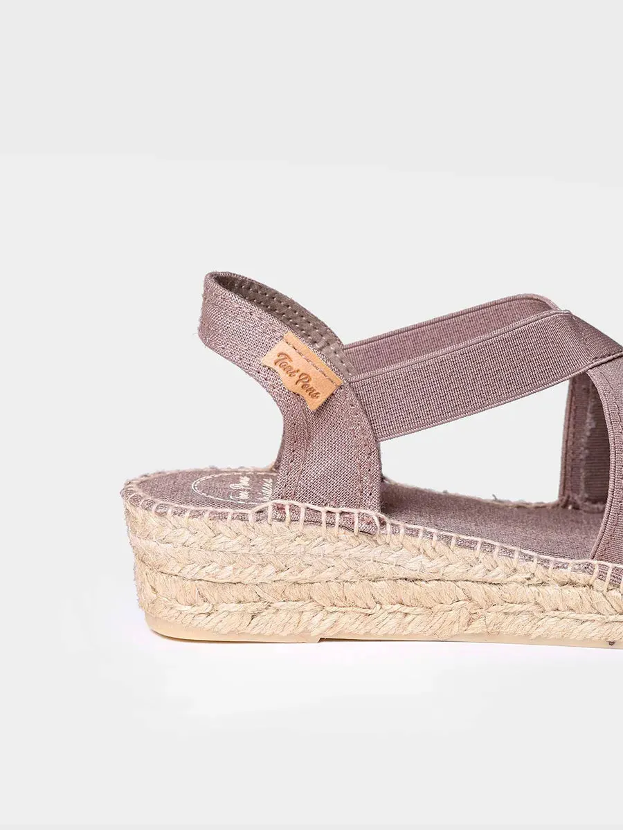 Vegan flat espadrille with straps - VERONA