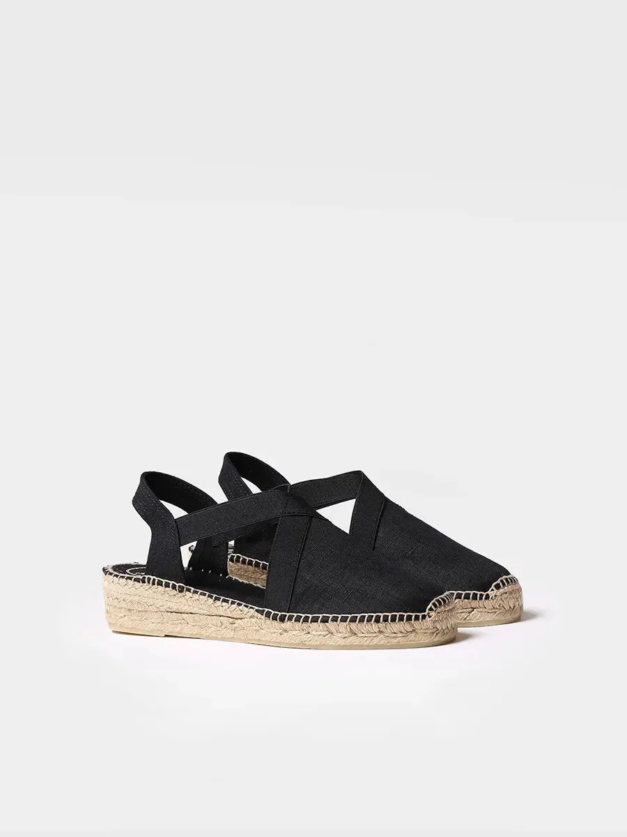 Vegan flat espadrille with straps - VERONA