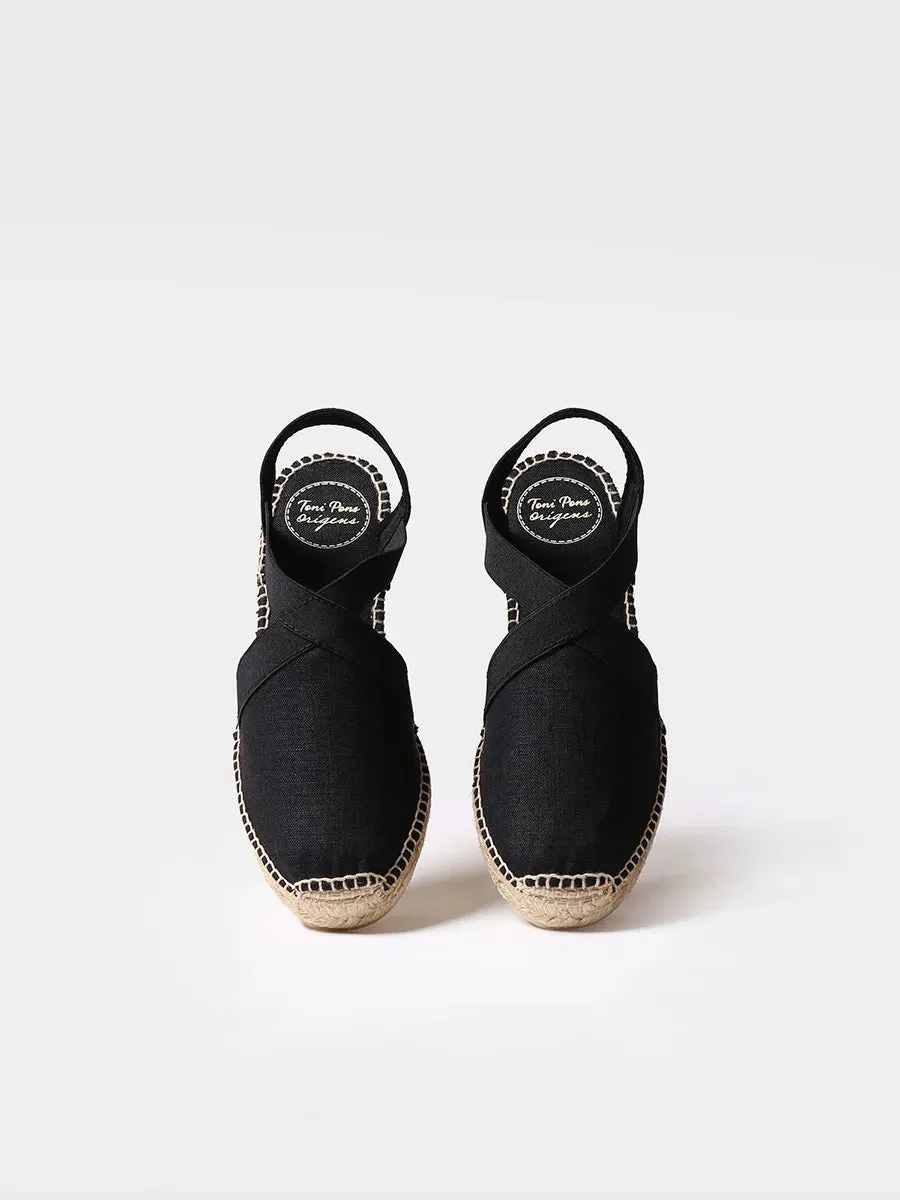 Vegan flat espadrille with straps - VERONA