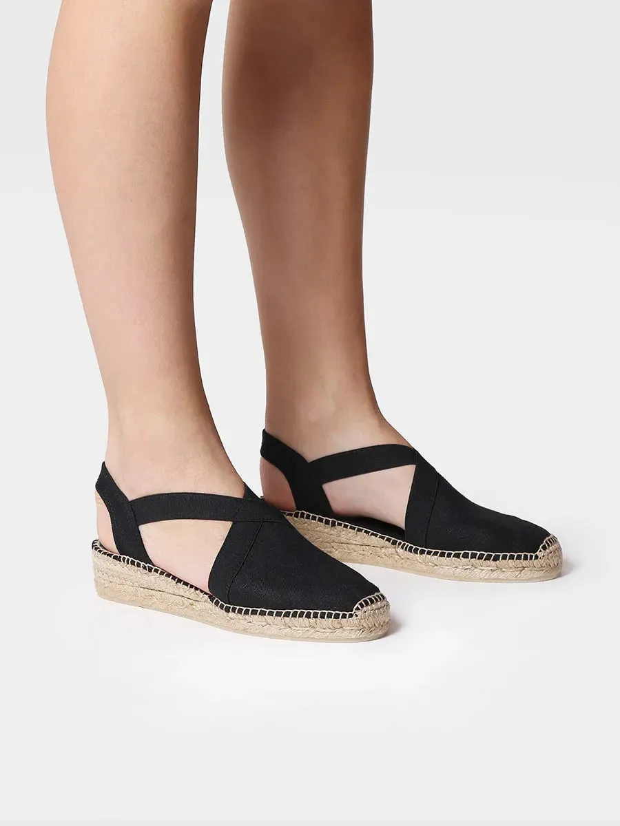 Vegan flat espadrille with straps - VERONA