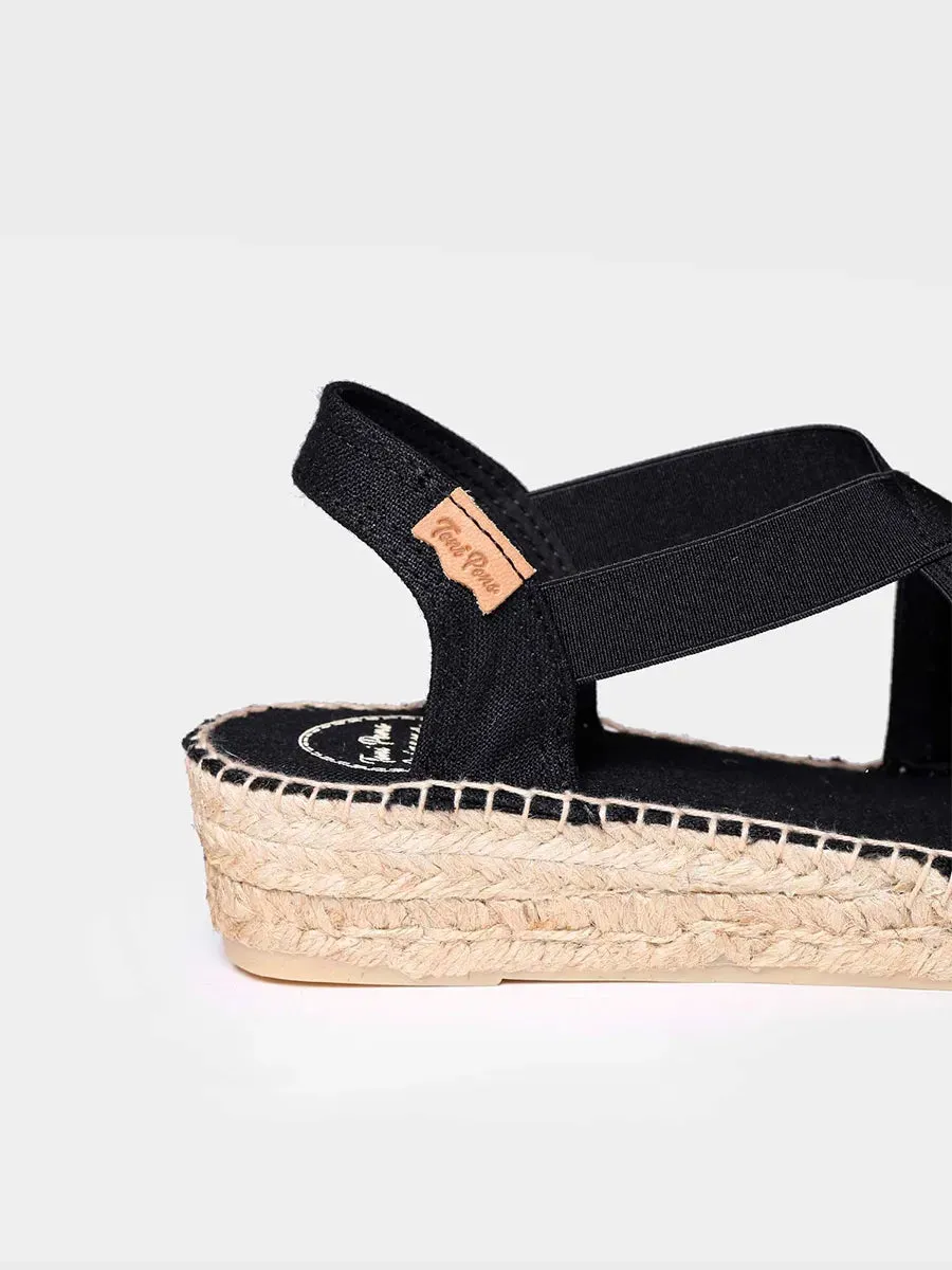 Vegan flat espadrille with straps - VERONA