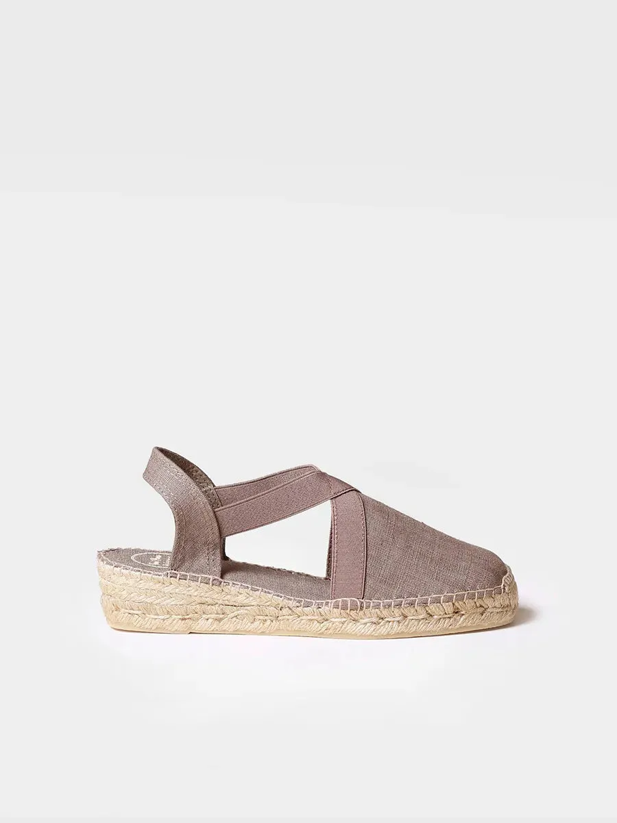 Vegan flat espadrille with straps - VERONA