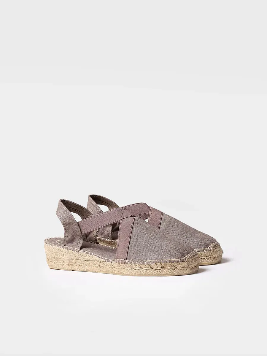 Vegan flat espadrille with straps - VERONA