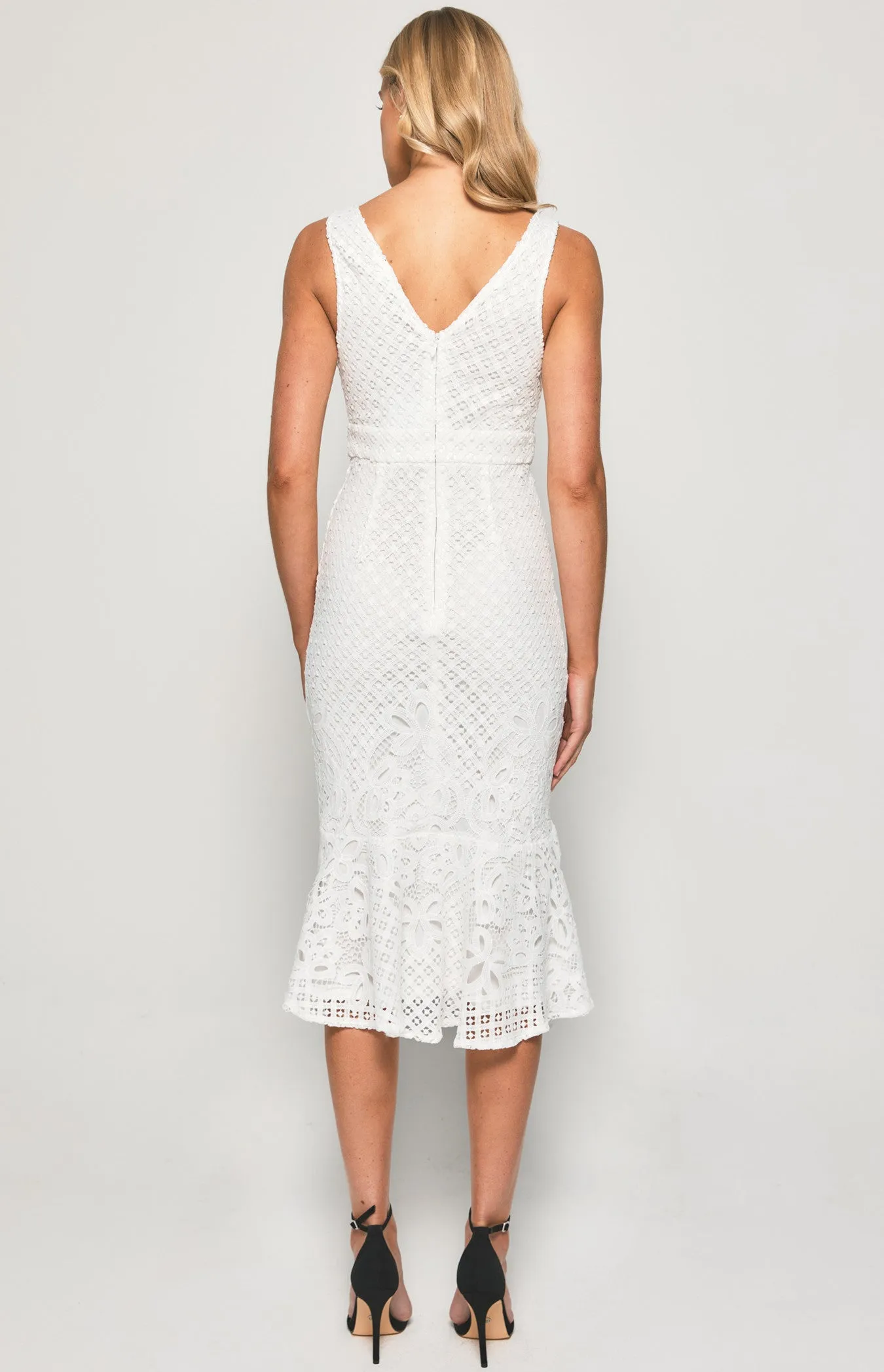 White Verena Midi Dress