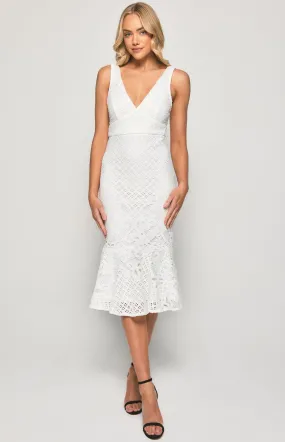 White Verena Midi Dress