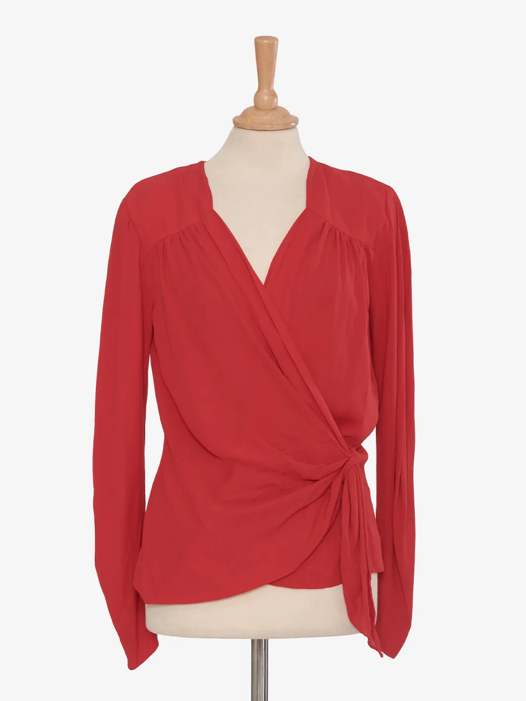 Red Retro Shirt in Synthetic Fabric