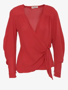 Red Retro Shirt in Synthetic Fabric