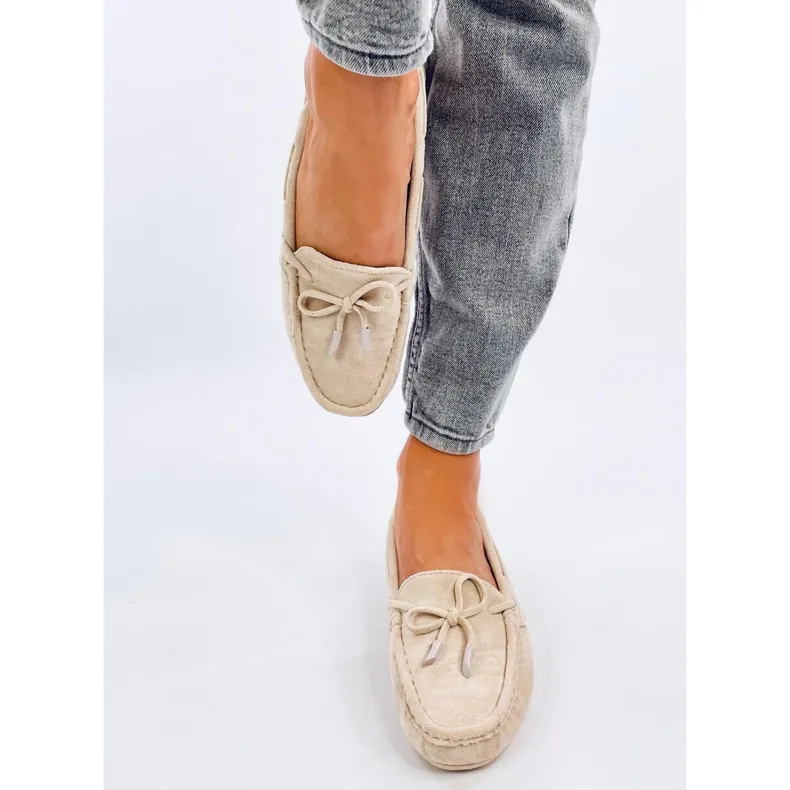 Wards Beige suede slip-on shoes