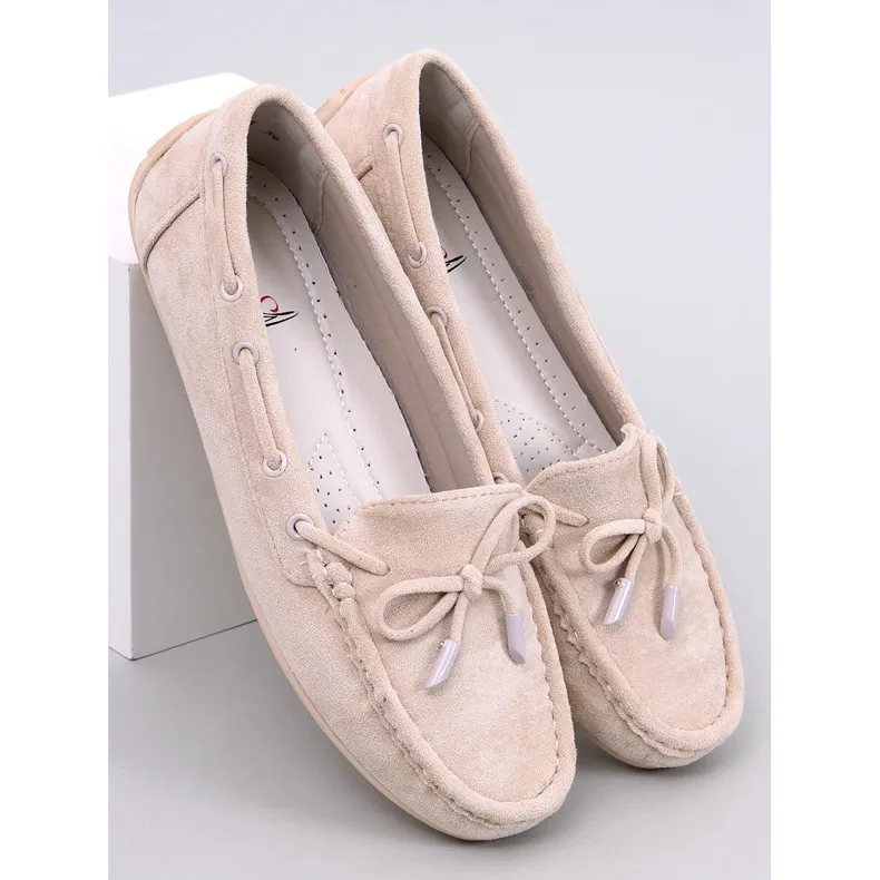 Wards Beige suede slip-on shoes