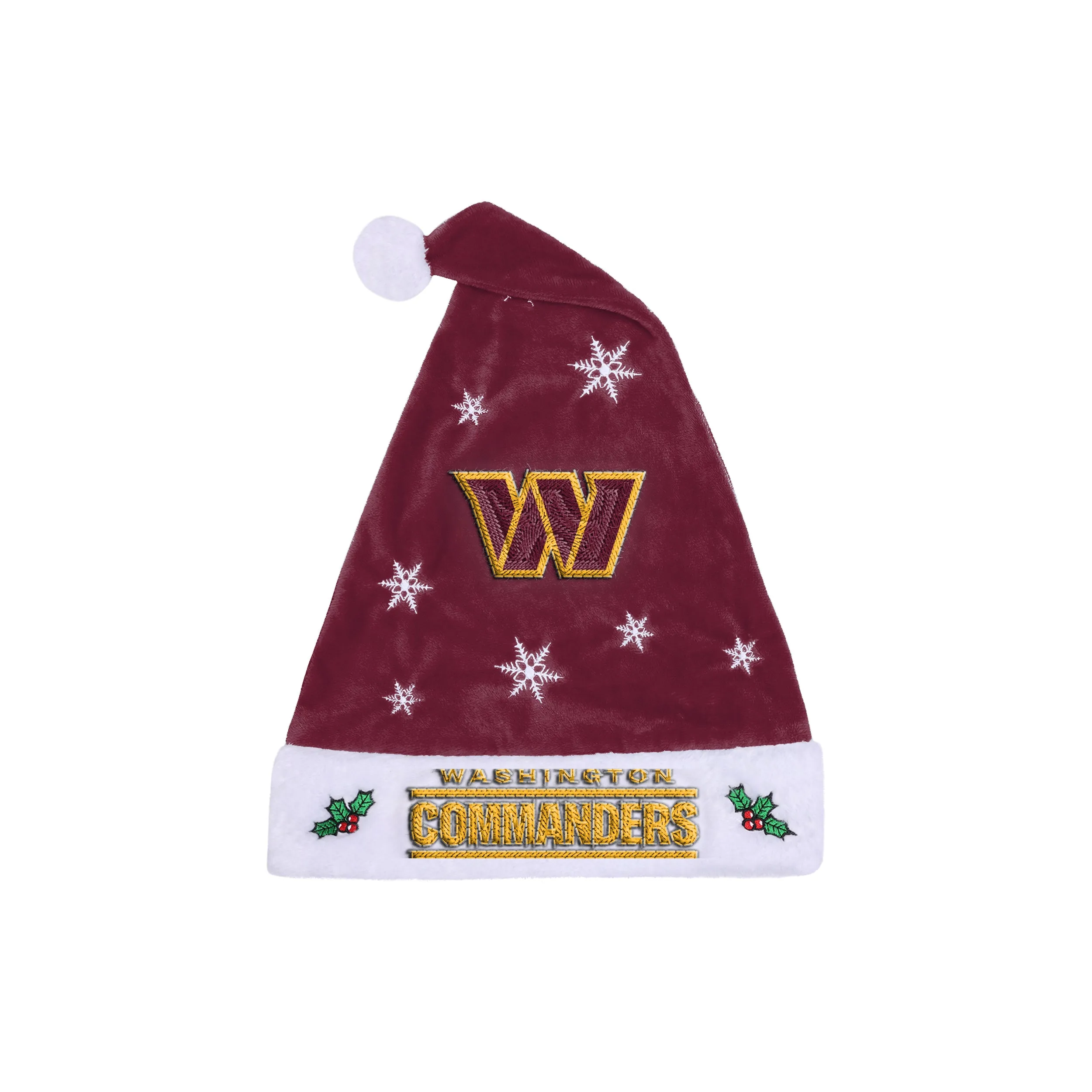 Washington Commanders Embroidered Santa Hat