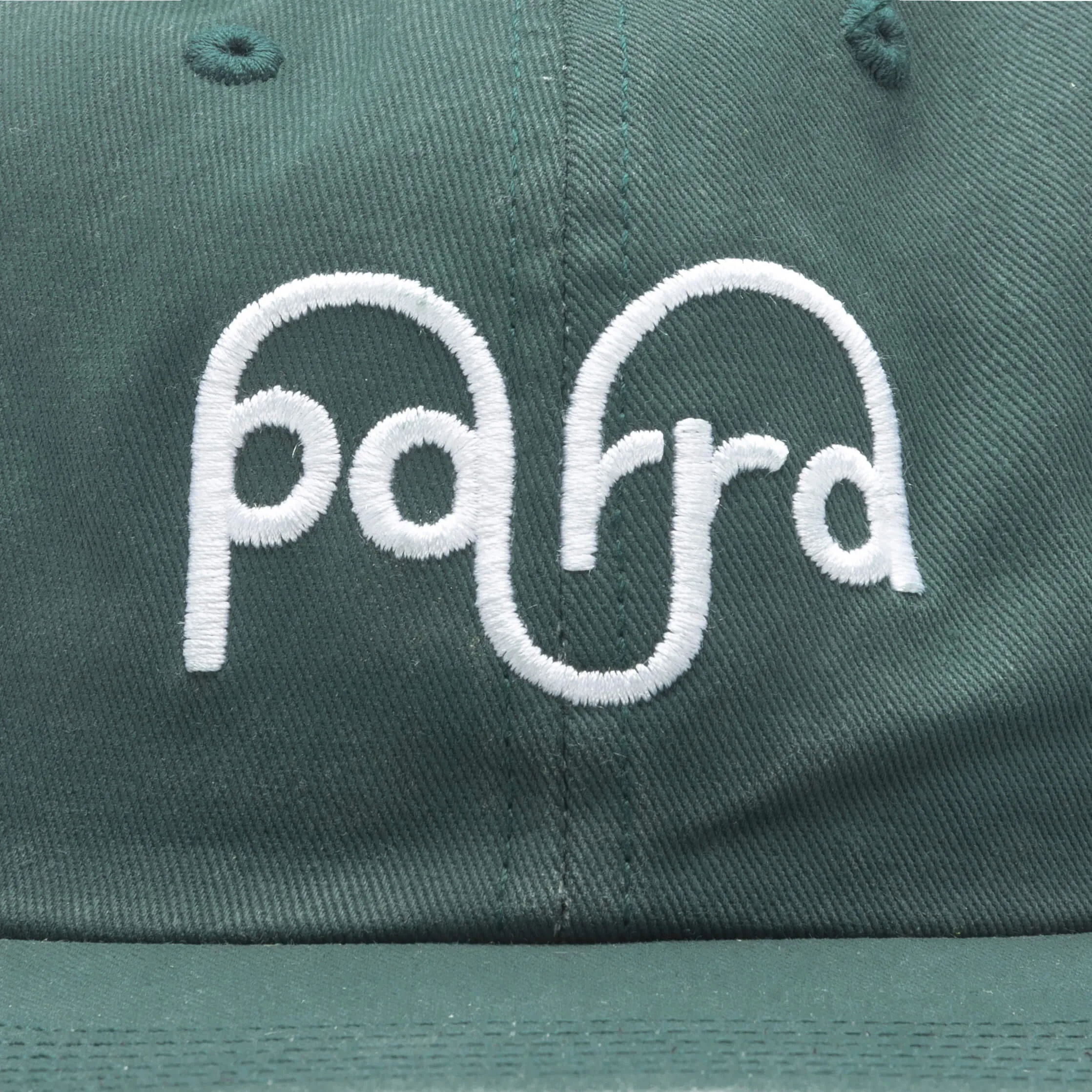 Green 6 Panel Hat with Unique Logo