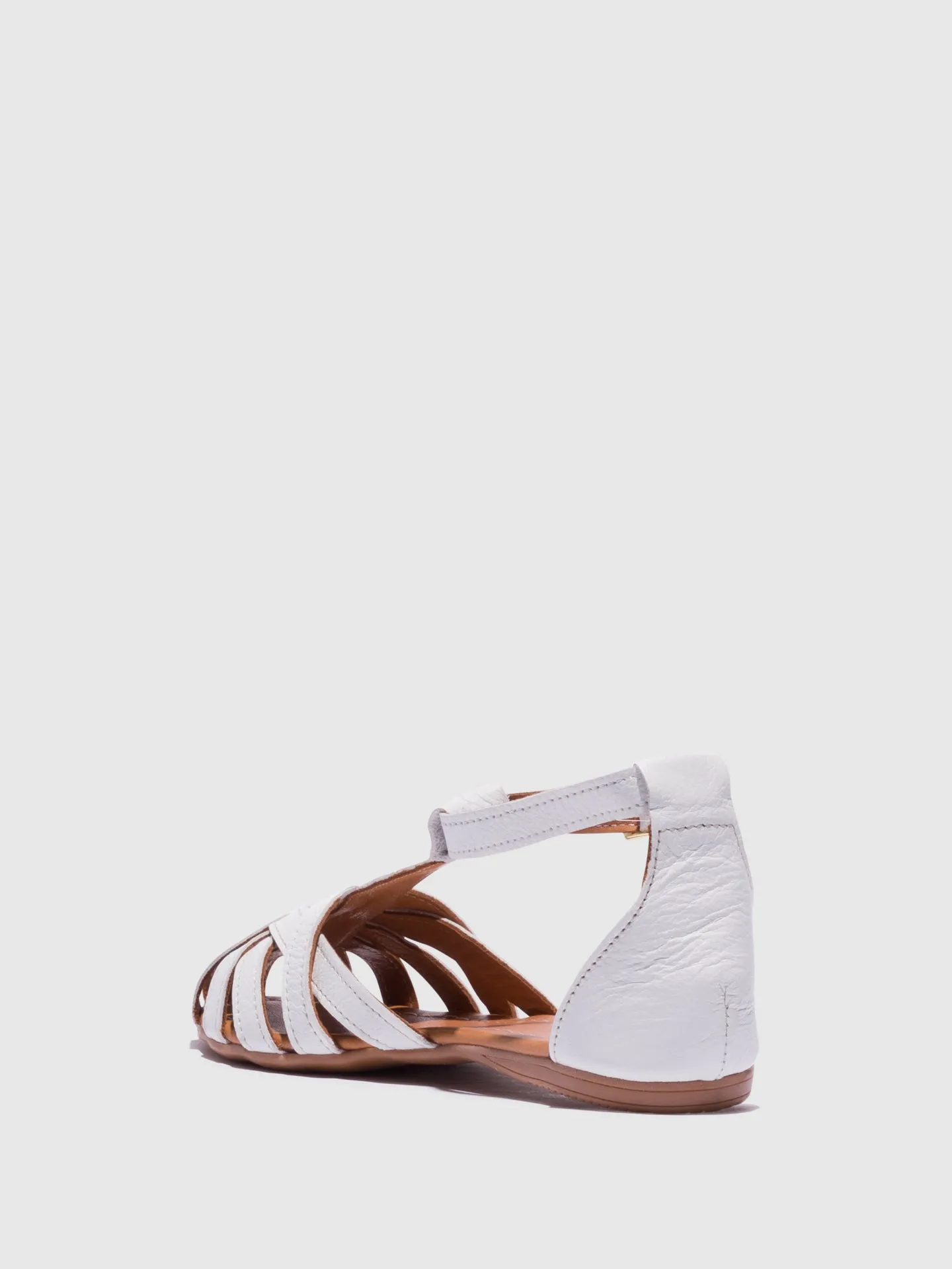 White Ankle Strap Sandals