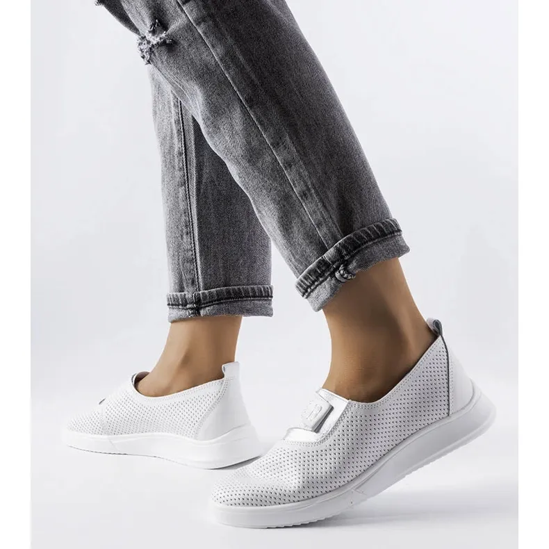 White perforated sneakers from Ethels