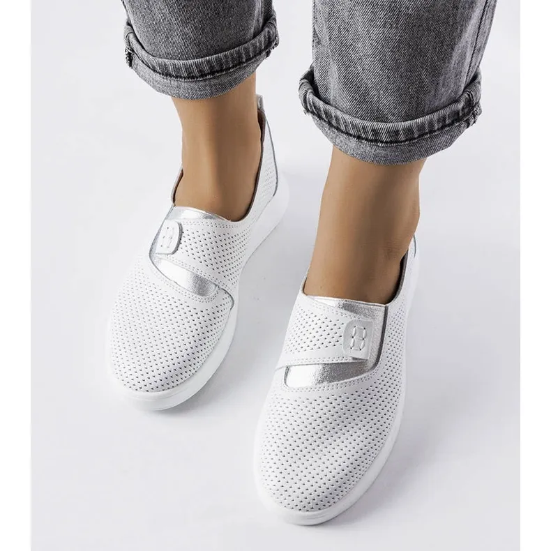 White perforated sneakers from Ethels