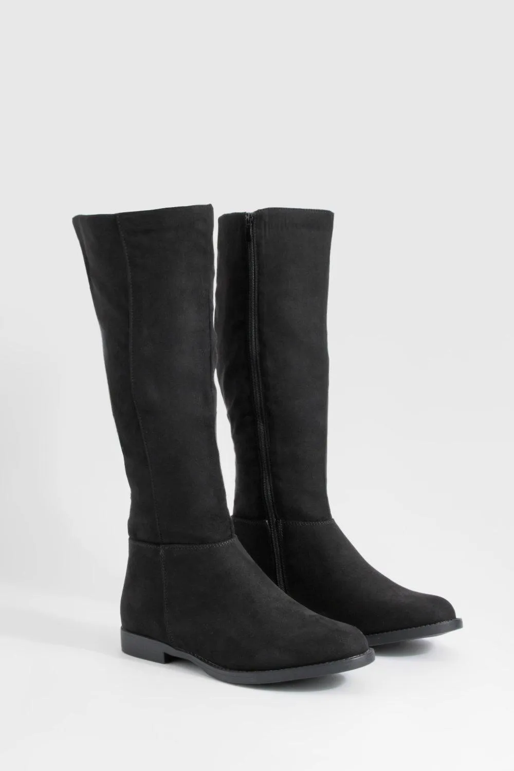 Wide Width Flat Knee High Boots