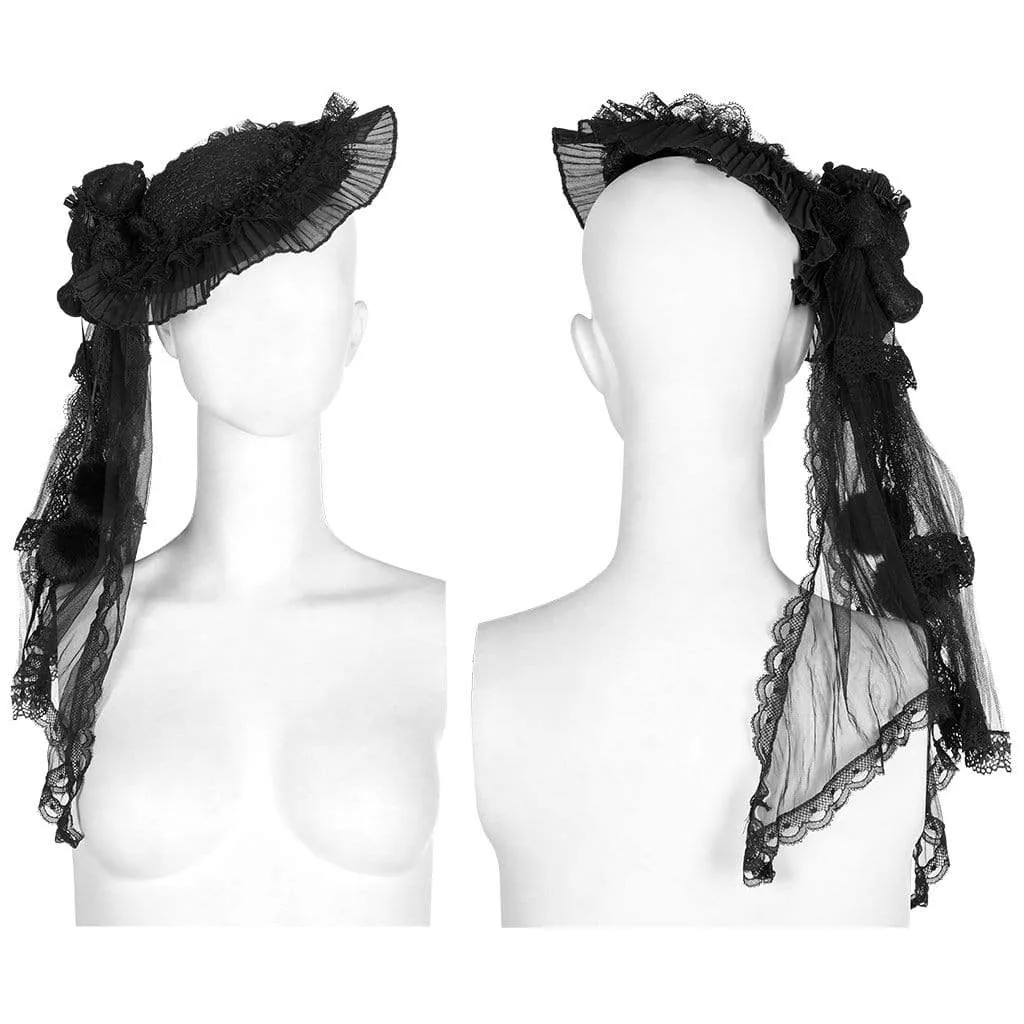 Women's Gothic Ruffle Lace Hat