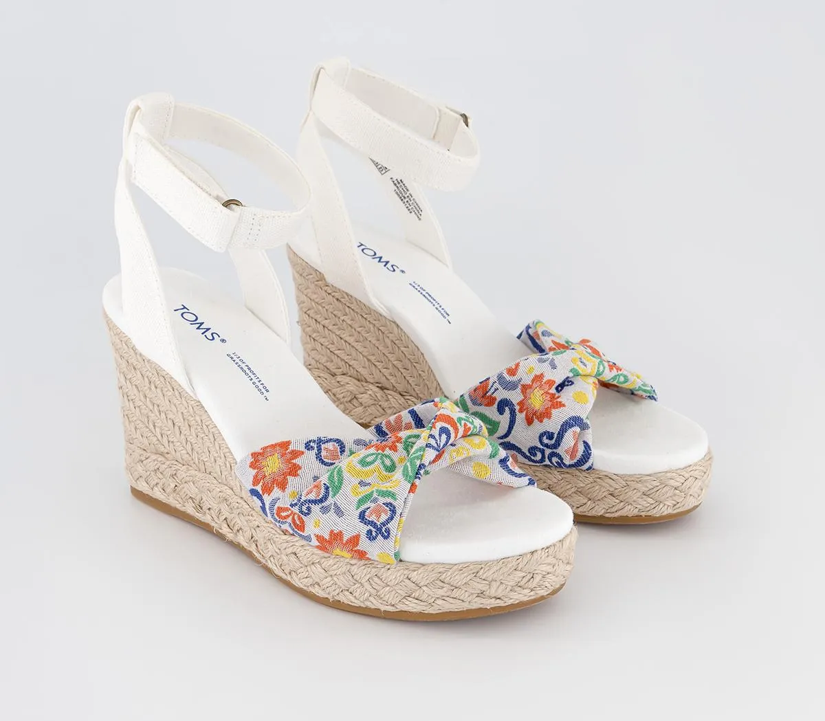 Womens Toms Mediterranean Jacquard Marisela Wedge Sandals