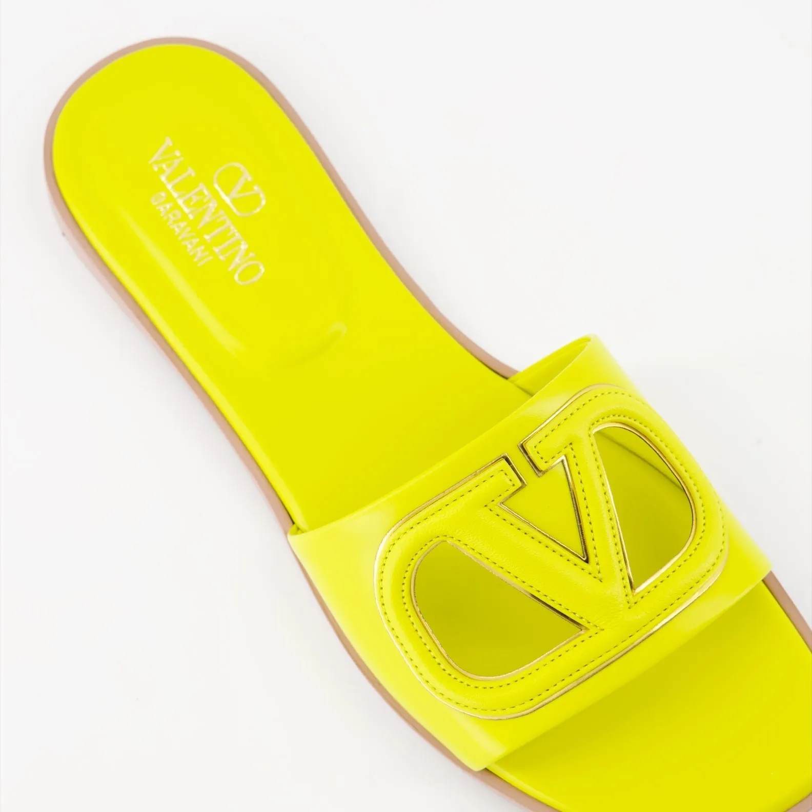 Yellow Leather VLogo Slides