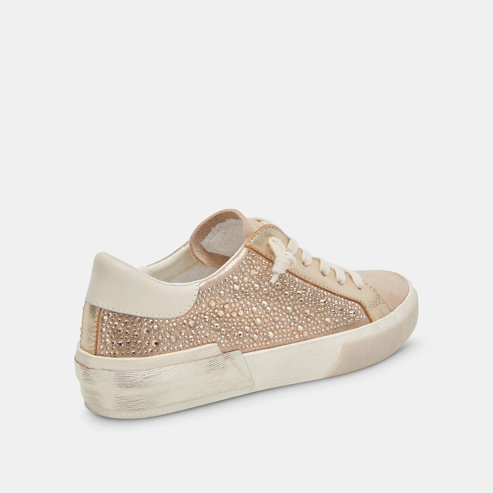 ZINA CRYSTAL SNEAKERS GOLD SUEDE