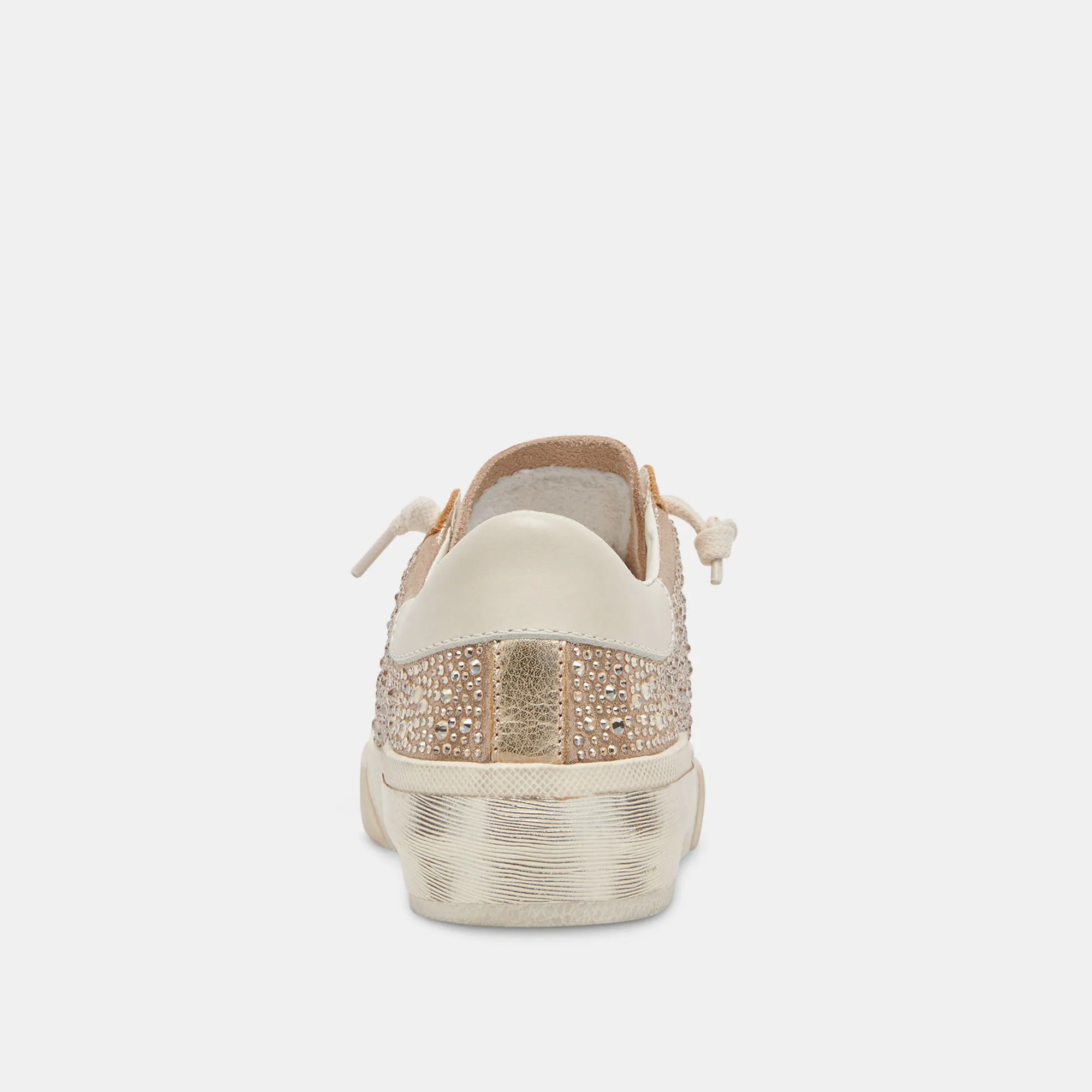 ZINA CRYSTAL SNEAKERS GOLD SUEDE